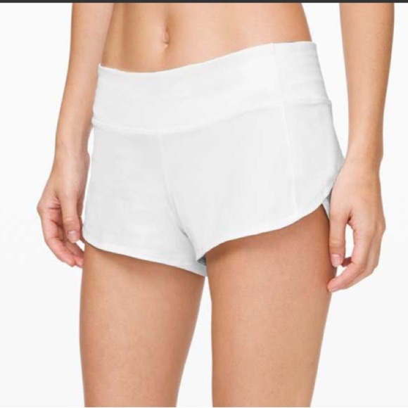 Lululemon Speed Up Shorts *2.5" White workout running adjustable low rise - Picture 1 of 12